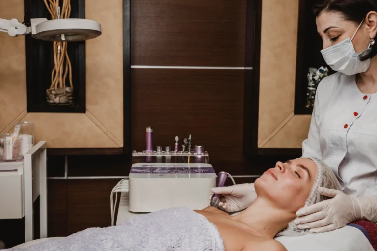 beautiful young woman having cosmetic treatment spa 1